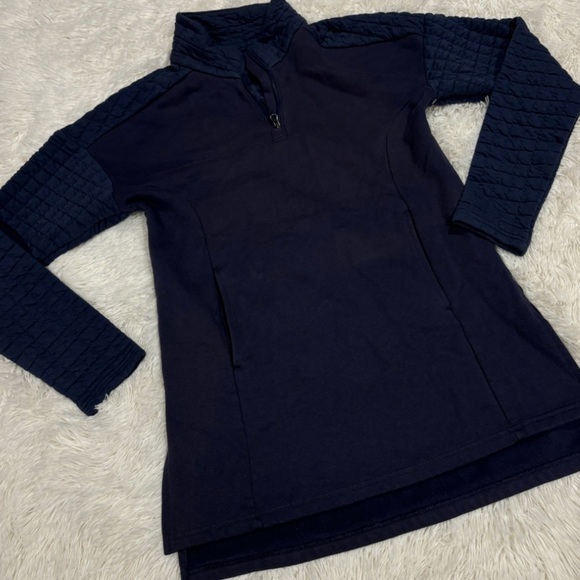 Columbia Woman’s quilted sleeve Quarter Zip blue Pullover Size XS - Picture 12 of 12